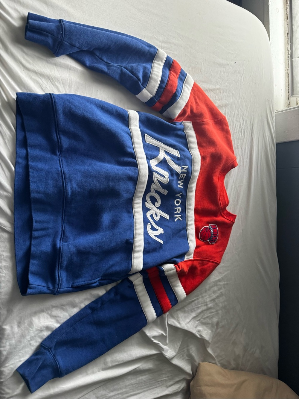 Mitchell & Ness New York Knicks Kids Sweatshirt - Blue & Red